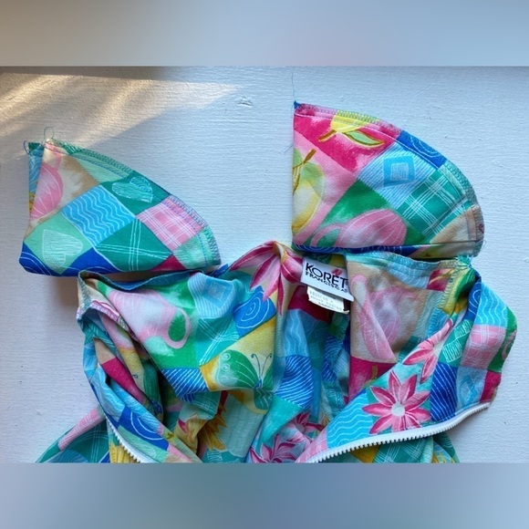 Koret Vintage 80s 90s Patchwork Print Windbreaker Zip Up Jacket - Picture 12 of 14